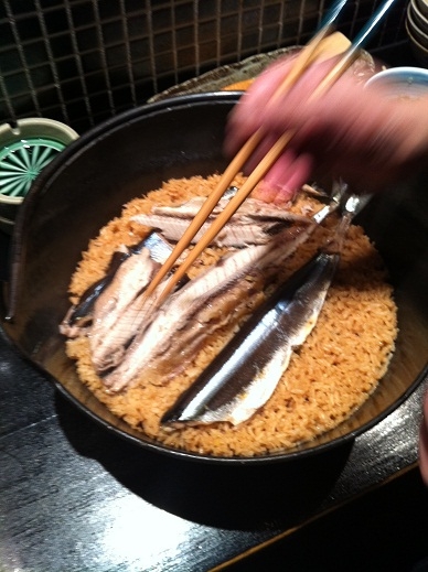 秋刀魚ご飯①